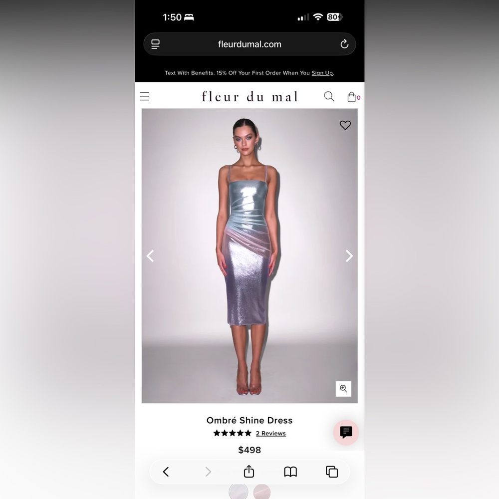 Fleur du Mal Ombré Shine Dress